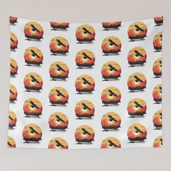 Item preview, Vintage Eagle Silhouette with Sunset designed and sold by WildShadows.