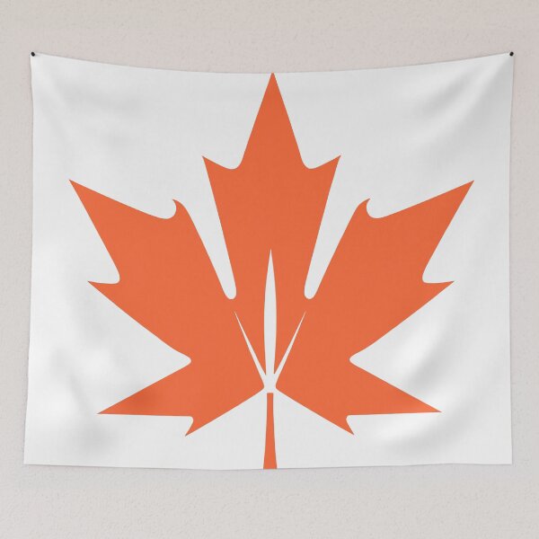 Item preview, Minimalist Orange Maple Leaf - Elegant and Simple Nature Art designed and sold by UniGift.