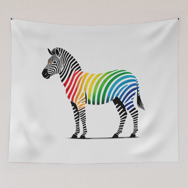 Item preview, Zebra with a Colorful Rainbow Body designed and sold by Blink Art Studio.