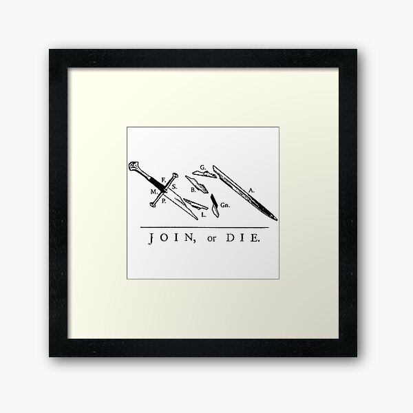 Join or Die // Fellowship of the Ring Framed Art Print