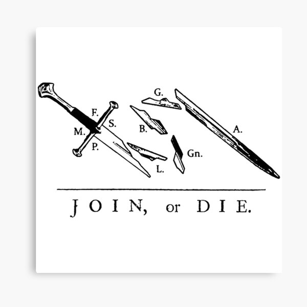 Join or Die // Fellowship of the Ring Canvas Print