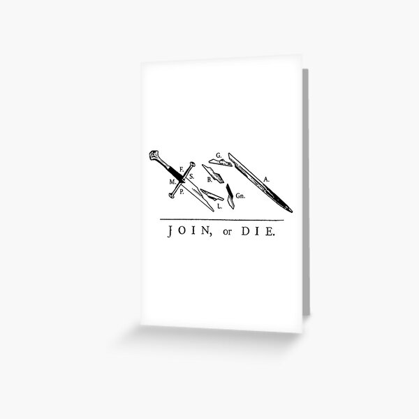 Join or Die // Fellowship of the Ring Greeting Card