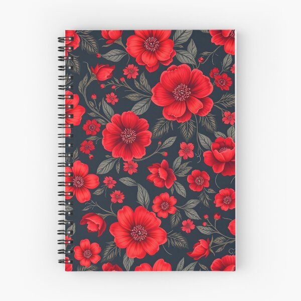 Item preview, Red floral pattern designed and sold by Rocklights.