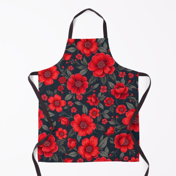 Item preview, Red floral pattern designed and sold by Rocklights.