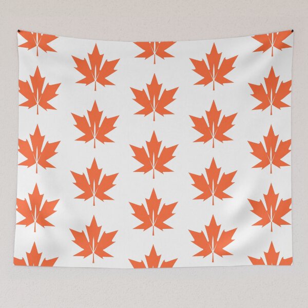 Item preview, Orange Maple Leaf in Minimalist Style - Sleek and Modern Design designed and sold by UniGift.