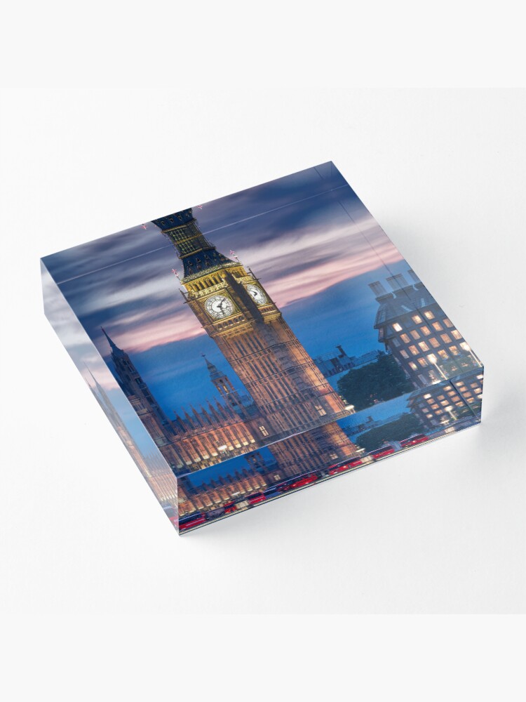 Thumbnail 3 of 5, Acrylic Block, Big Ben At Dusk designed and sold by Patricks-Art.