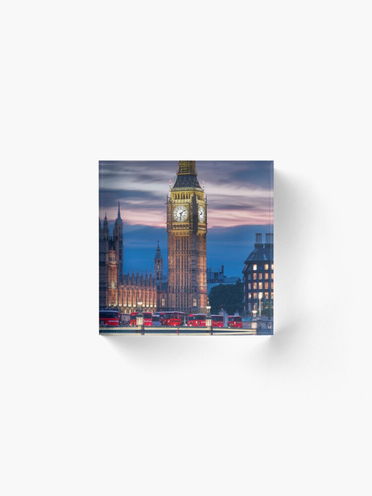 Thumbnail 2 of 5, Acrylic Block, Big Ben At Dusk designed and sold by Patricks-Art.