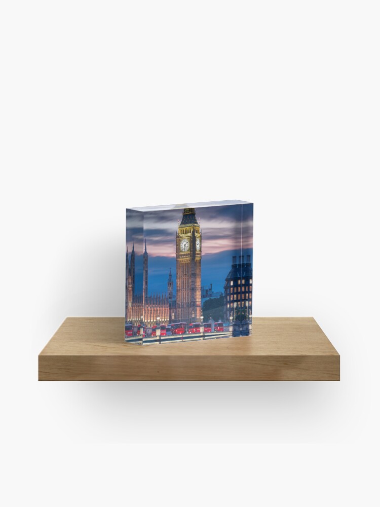 Thumbnail 1 of 5, Acrylic Block, Big Ben At Dusk designed and sold by Patricks-Art.