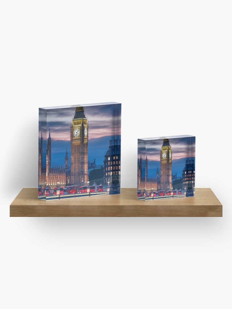 Thumbnail 4 of 5, Acrylic Block, Big Ben At Dusk designed and sold by Patricks-Art.