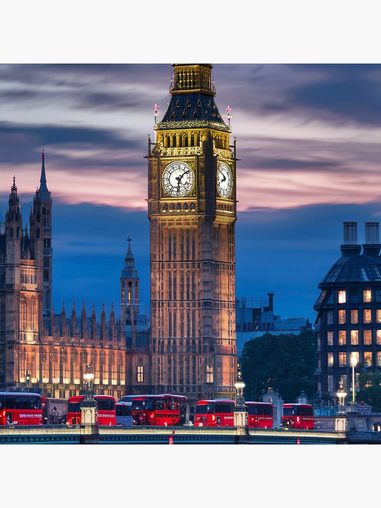 Thumbnail 5 of 5, Acrylic Block, Big Ben At Dusk designed and sold by Patricks-Art.
