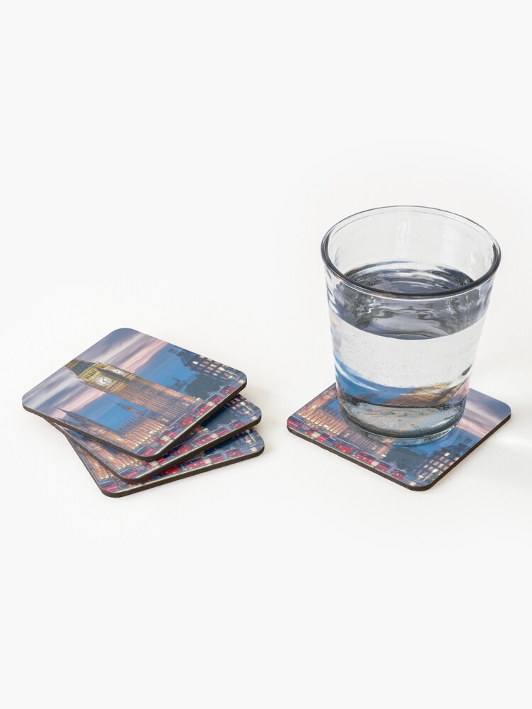 Thumbnail 2 of 5, Coasters (Set of 4), Big Ben At Dusk designed and sold by Patricks-Art.