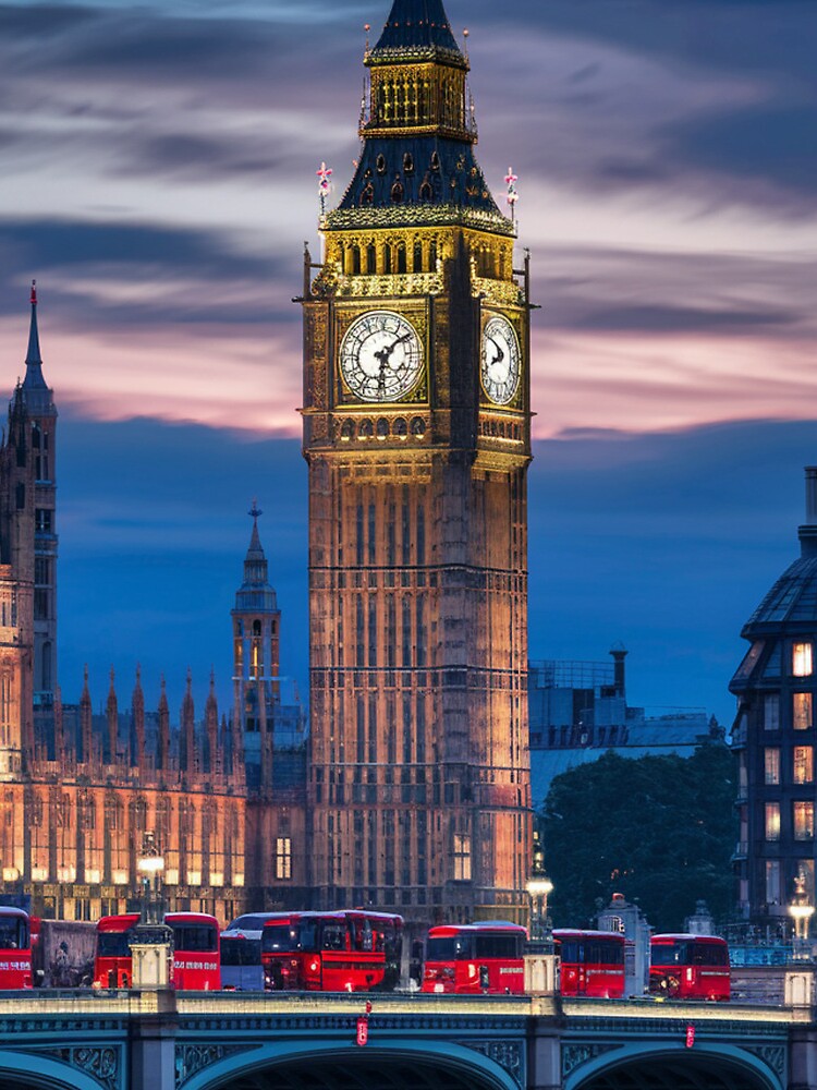 Thumbnail 3 of 3, Drawstring Bag, Big Ben At Dusk designed and sold by Patricks-Art.