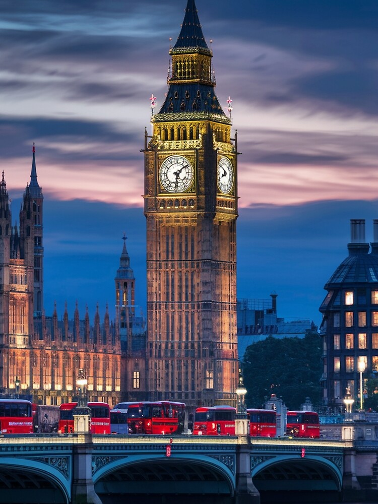 Thumbnail 5 of 5, Graphic T-Shirt, Big Ben At Dusk designed and sold by Patricks-Art.