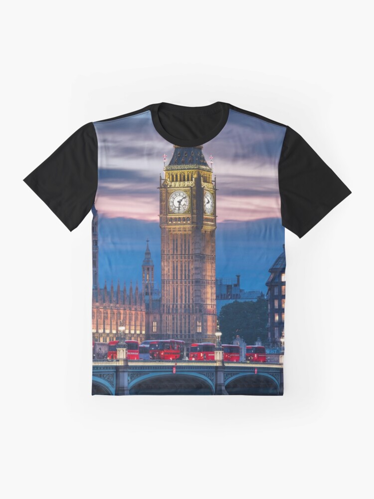 Thumbnail 4 of 5, Graphic T-Shirt, Big Ben At Dusk designed and sold by Patricks-Art.