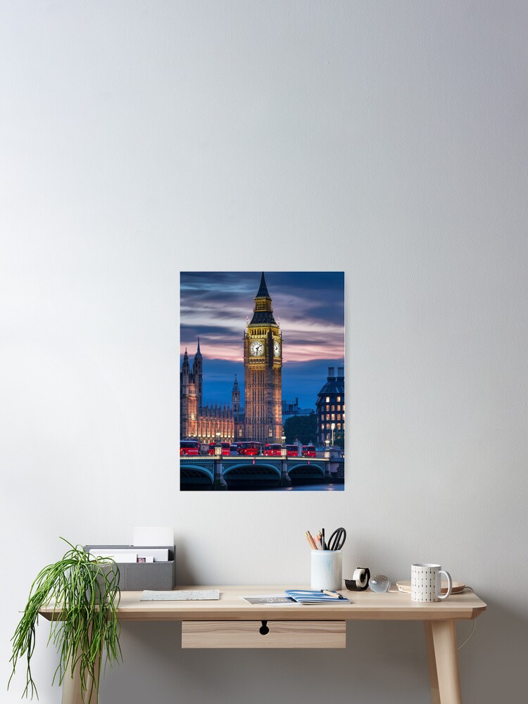 Thumbnail 2 of 3, Poster, Big Ben At Dusk designed and sold by Patricks-Art.