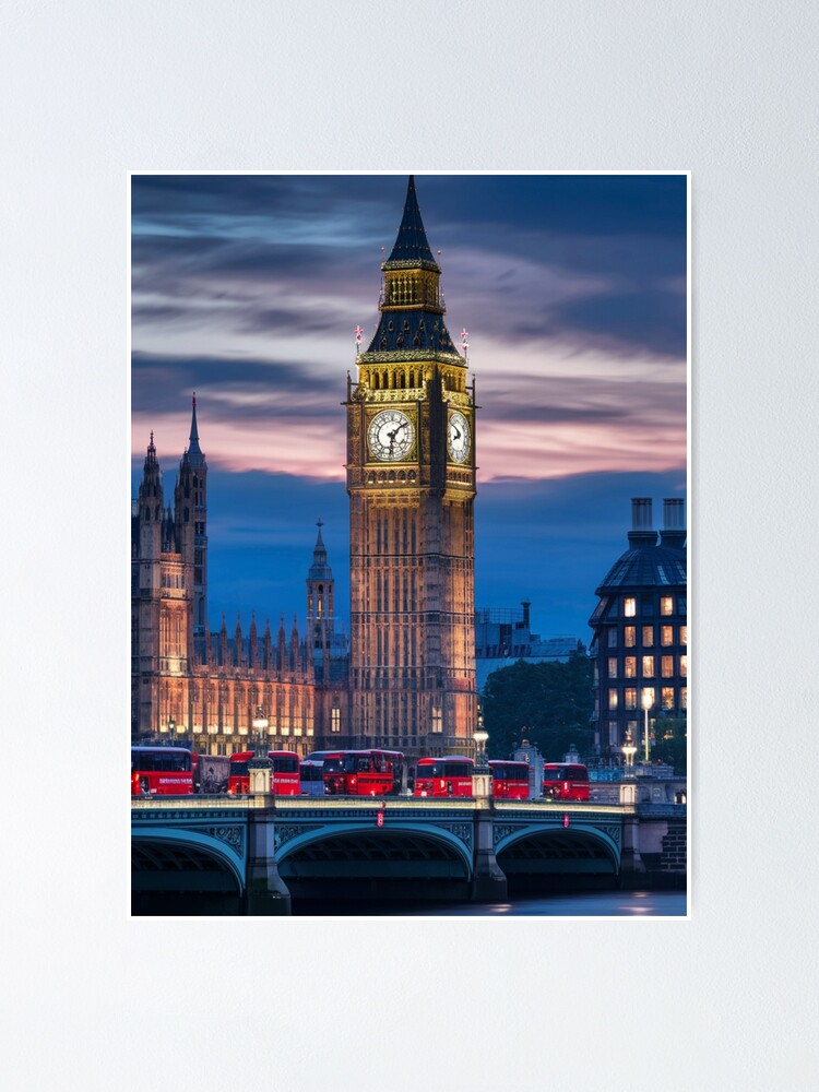 Thumbnail 1 of 3, Poster, Big Ben At Dusk designed and sold by Patricks-Art.