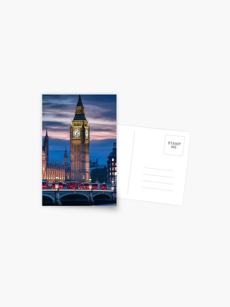 Thumbnail 1 of 2, Postcard, Big Ben At Dusk designed and sold by Patricks-Art.