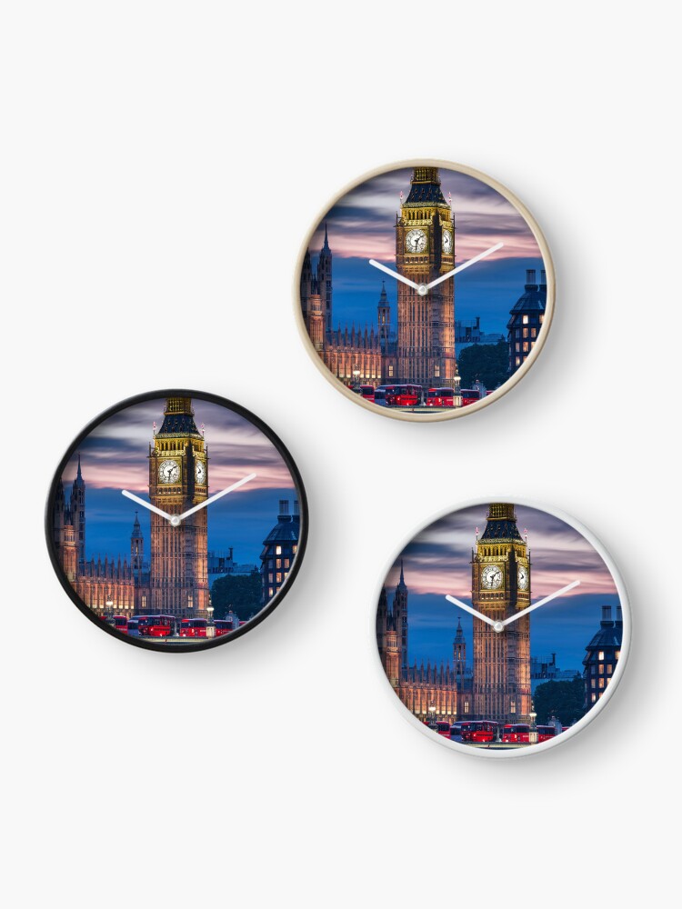 Thumbnail 3 of 4, Clock, Big Ben At Dusk designed and sold by Patricks-Art.