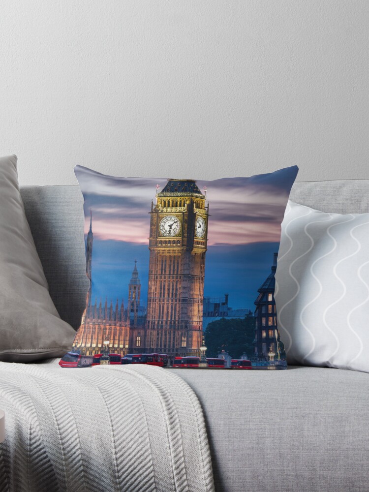 Thumbnail 1 of 4, Pillow, Big Ben At Dusk designed and sold by Patricks-Art.