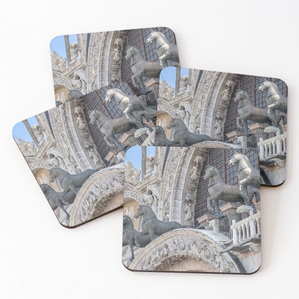 Item preview, St Mark's Basilica - Facade with Four Horse Statues - Venice Italy designed and sold by TonyCrehan.