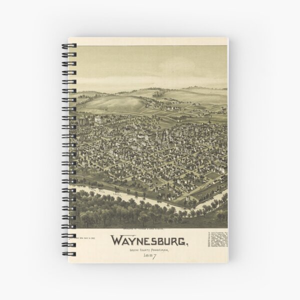 Item preview, Aerial View of Waynesburg, Pennsylvania (1897) designed and sold by allhistory.