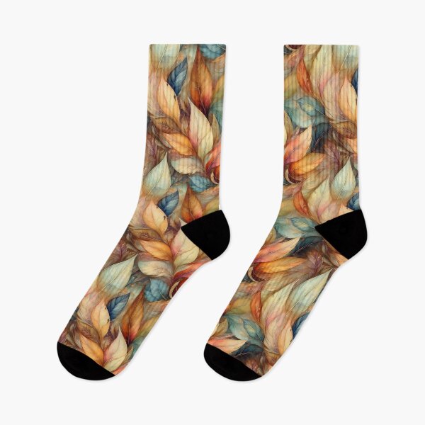 Item preview, Feather and leaf inspired colourful warm dreamy autumn floral #37 designed and sold by GeoffBeattie.
