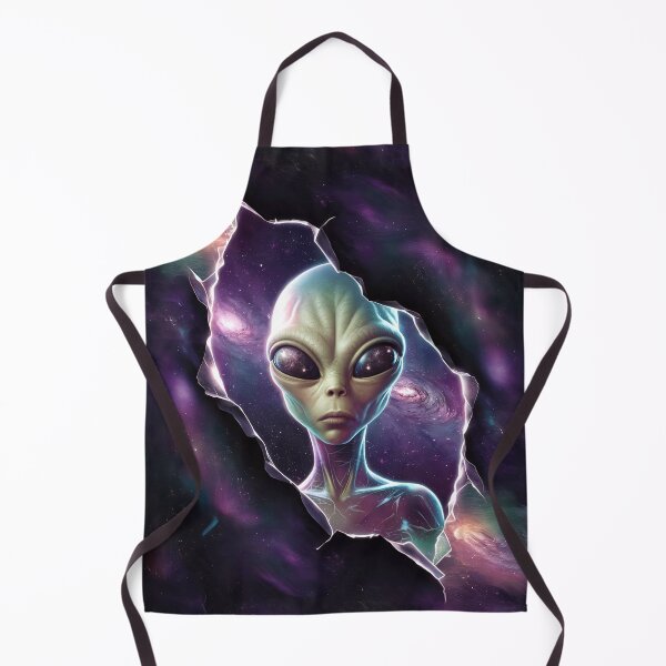 Item preview, Realistic 3D Alien Peering Through Cosmic Rift designed and sold by ZetaDream.