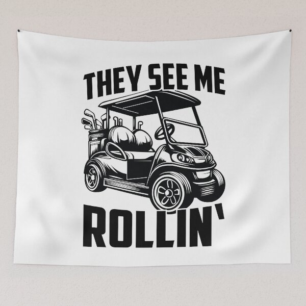 Item preview, They See Me Rollin' Golf Cart designed and sold by PrintCrafting.