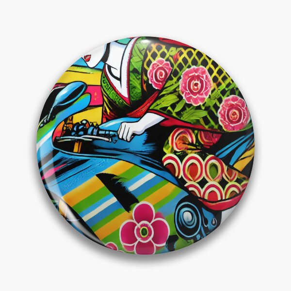 Aperçu de l'œuvre Geisha à moto – Aventure pop art à grande vitesse créée et vendue par SakuraJapanArt.