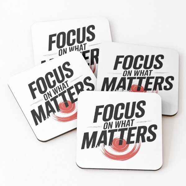 Item preview, Focus on What Matters | Bold Motivational with Red Target Brushstroke | Minimalist & Impactful Design designed and sold by EuTeeDesigns.