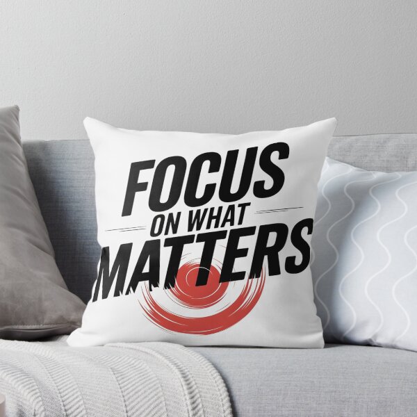 Item preview, Focus on What Matters | Bold Motivational with Red Target Brushstroke | Minimalist & Impactful Design designed and sold by EuTeeDesigns.