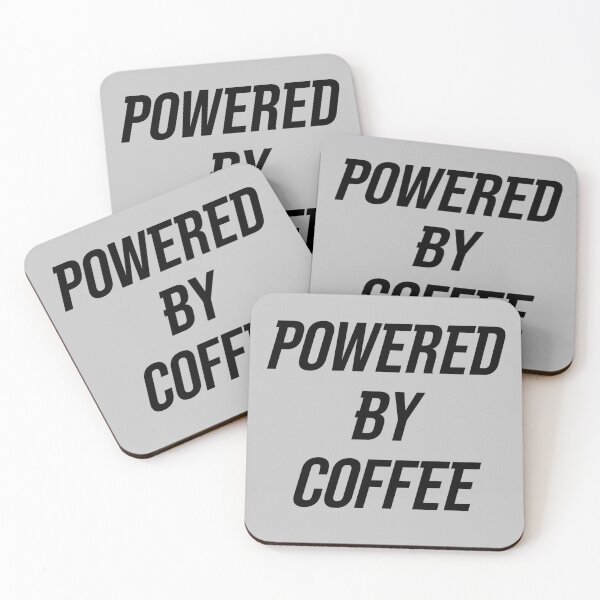 Item preview, Powered by Coffee | Energizing Coffee Quote Design designed and sold by UniGift.