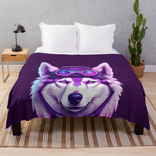 Item preview, Husky Dog Neonpunk Painting designed and sold by Juana-.