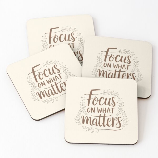 Item preview, Focus on What Matters | Inspirational Design with Cursive Quote and Nature Elements designed and sold by EuTeeDesigns.