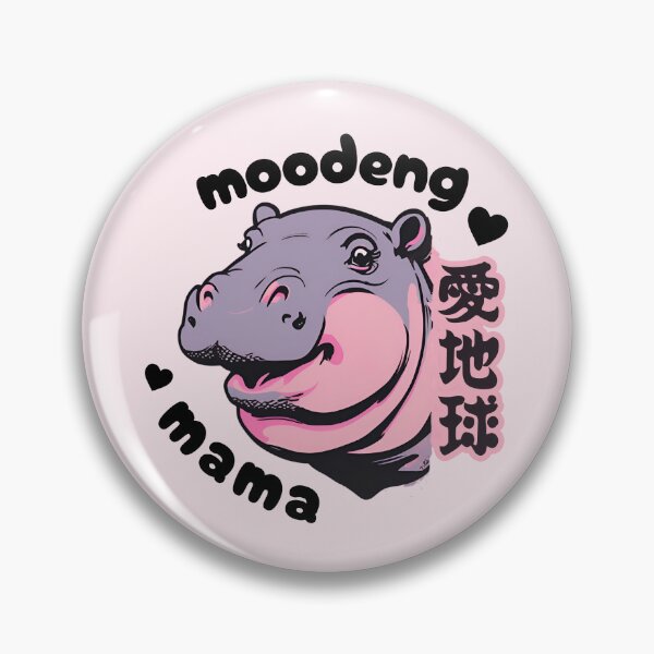 Item preview, Love Earth Moo Deng Mama The Pygmy Baby Hippo Safari Park Pet Animals Hippopotamus designed and sold by wigobun.