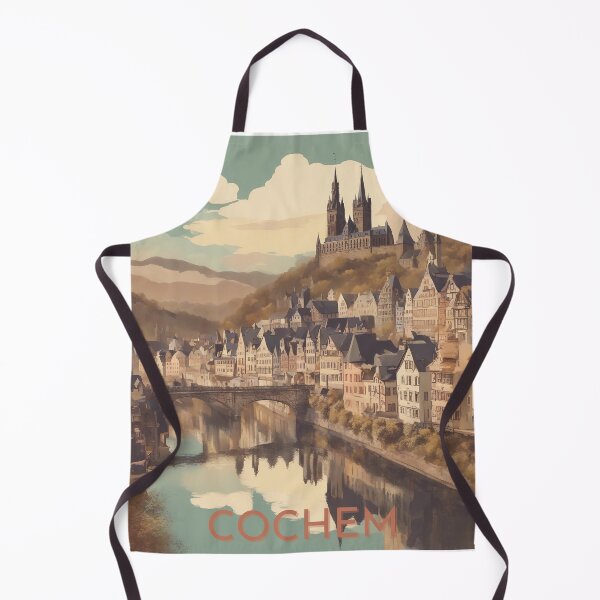Item preview, Cochem on the Moselle in vintage style designed and sold by KarakitAI.