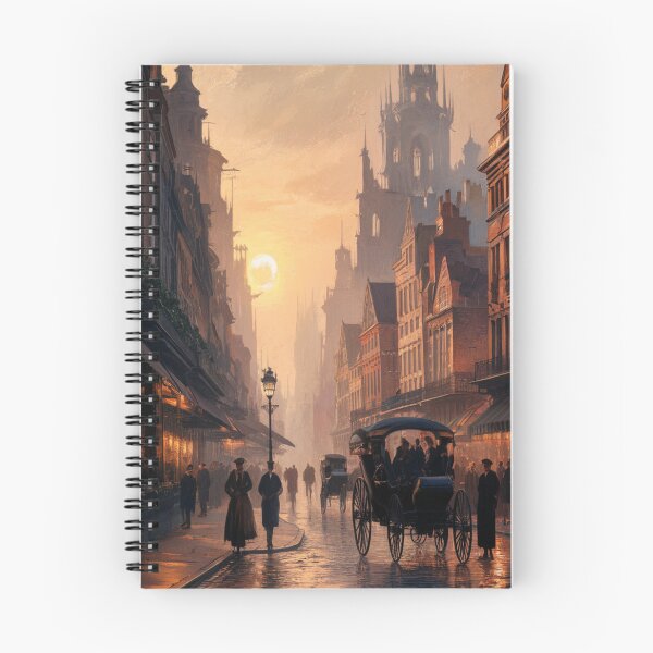Item preview, Bustling city during the 1900s designed and sold by Patricks-Art.