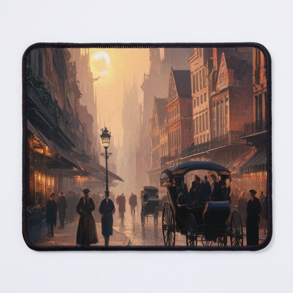 Item preview, Bustling city during the 1900s designed and sold by Patricks-Art.