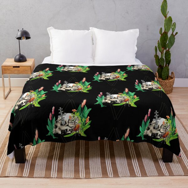 Item preview, Cracked Skull with Spider, Dagger & Orange Flowers – Gothic Nature Design designed and sold by HotaruArt.