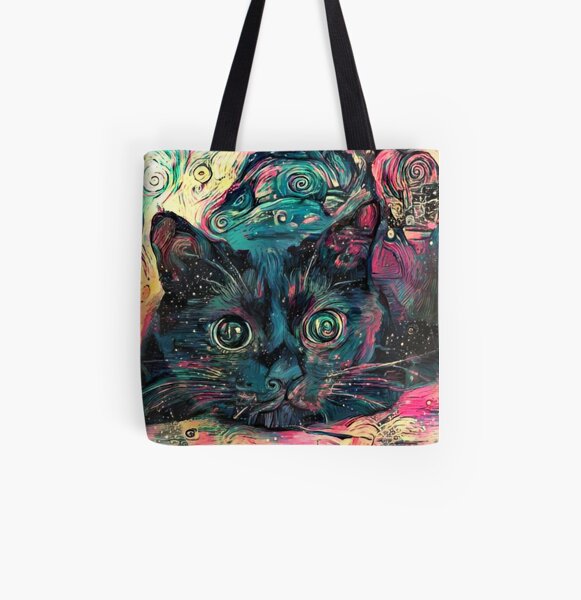 Vincent's Cat All Over Print Tote Bag
