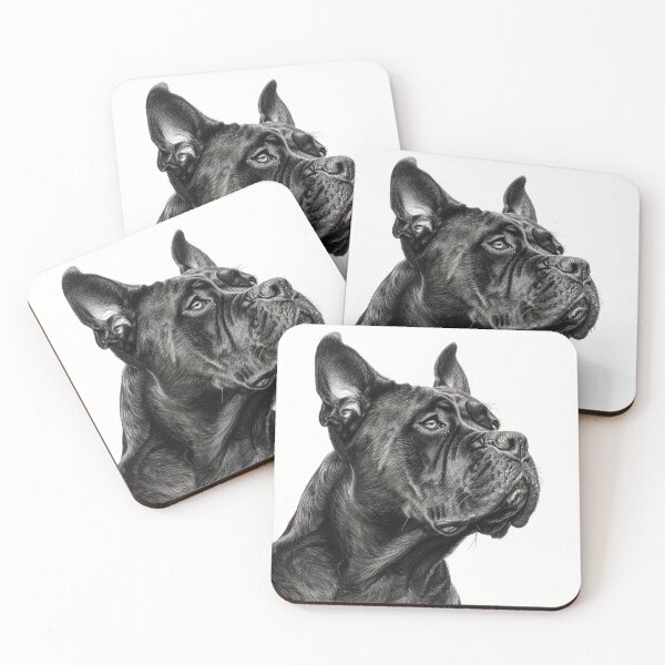 Item preview, Black and white Cane Corso pencil drawing designed and sold by Pencil-Art.