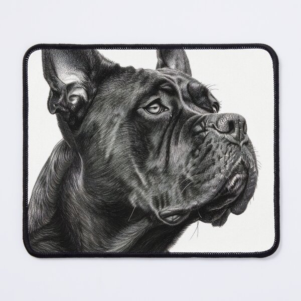 Item preview, Black and white Cane Corso pencil drawing designed and sold by Pencil-Art.