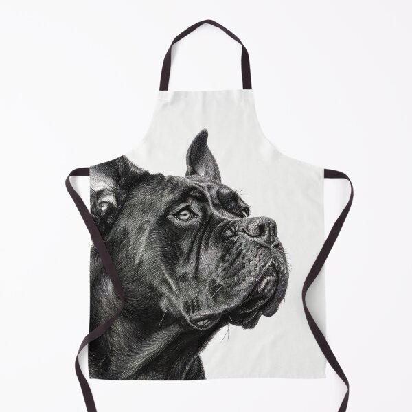 Item preview, Black and white Cane Corso pencil drawing designed and sold by Pencil-Art.