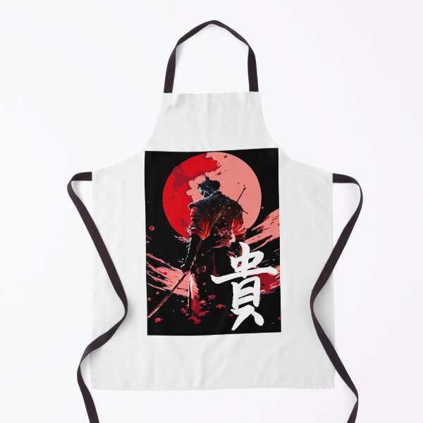 Item preview, Lone Samurai Under the Red Moon - Japanese Warrior Art designed and sold by Archaic-Designs.