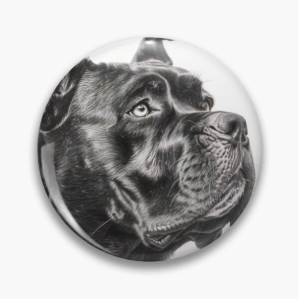 Item preview, Black and white Cane Corso pencil drawing designed and sold by Pencil-Art.