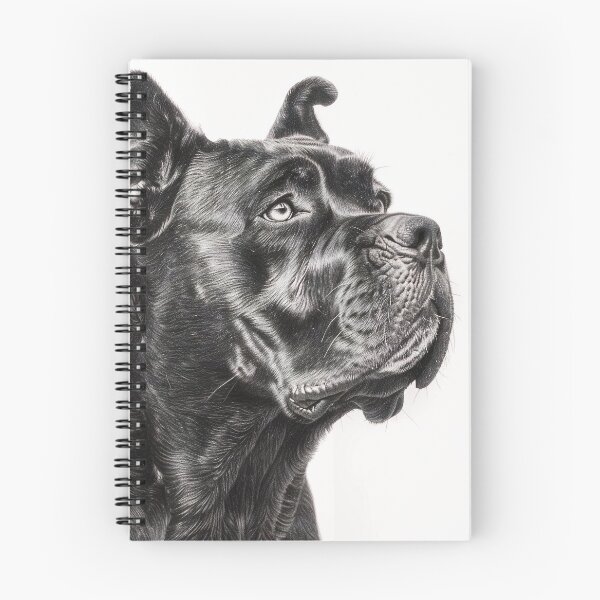 Item preview, Black and white Cane Corso pencil drawing designed and sold by Pencil-Art.