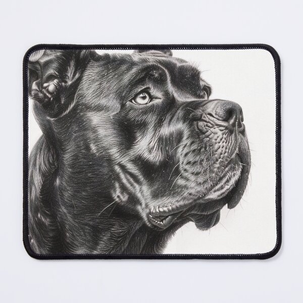 Item preview, Black and white Cane Corso pencil drawing designed and sold by Pencil-Art.