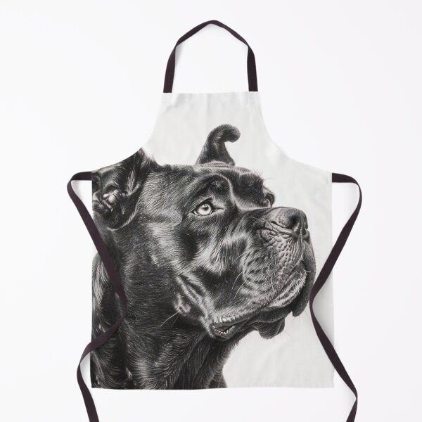 Item preview, Black and white Cane Corso pencil drawing designed and sold by Pencil-Art.