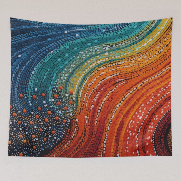 Item preview, Aboriginal Inspired Dot Art - Cold And Warm designed and sold by GrinGalore.