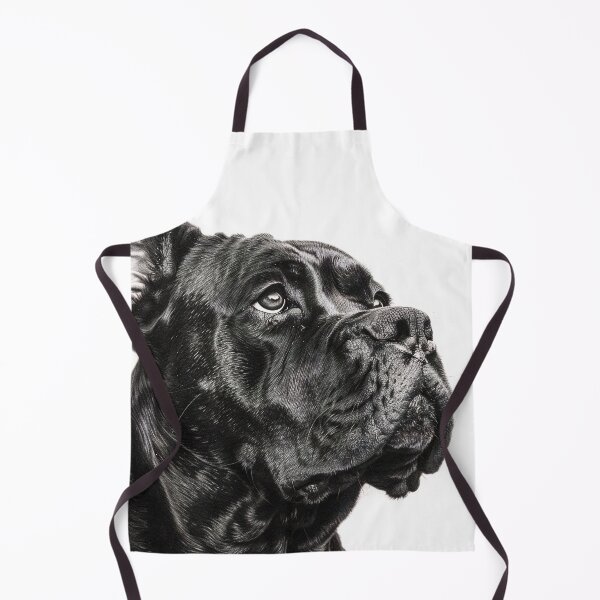 Item preview, Black and white Cane Corso pencil drawing designed and sold by Pencil-Art.